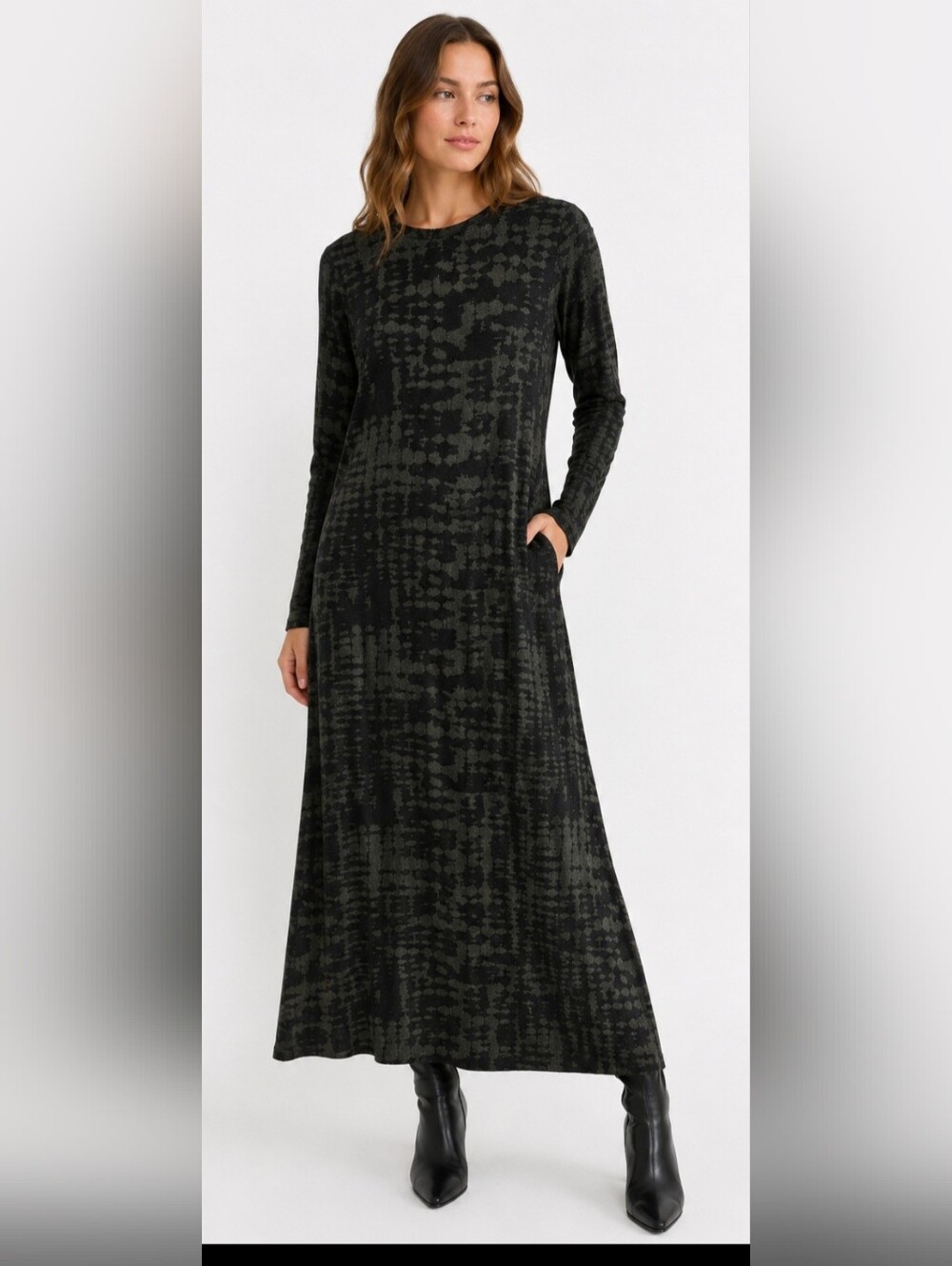 Elegant Long Sleeves Zara Patterned Dress. Size XS. Great Condition.